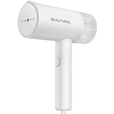 Imagen de BEAUTURAL Plancha de Vapor, 1000W Vertical Plegable Ropa Portátil para Viaje, Elimina Arrugas Calentamiento Rápido 30S, Mini Vapor Blanco