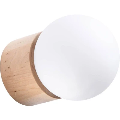Imagen de SOLLUX lighting BOOMO Elegante aplique de madera natural Lámpara pared para interior Iluminación Bombilla no incluida Casquillo G9 12x17x12 cm