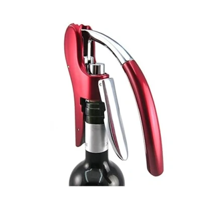 Imagen de abrebotellas profesional Best Utensils de aleación zinc para vino, premium, con palanca, sacacorchos cortador papel aluminio integrado, juego camarero rosso