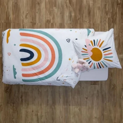 Imagen de Juego de Cama Arcoiris Infantil en algodón