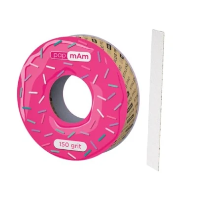 Imagen de STALEKS PRO BOBBINAIL recambio desechable de lima blanca Papmam Expert para Donut dispensador 7mts (Grano 150)
