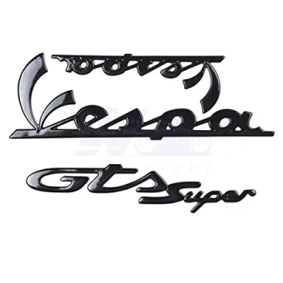 Imagen de JDDRCASE Pegatina de calcomanía 3D Caren Motocicleta Compatible with Piaggio Vespa GTS GTV LX Sprit Primavera 50 125 150 200 250 300 300ie (Color : Negro)