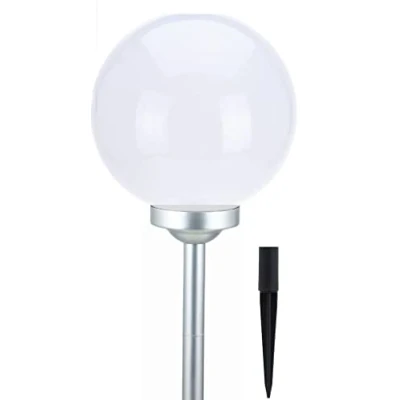 Imagen de Bola de luz Solar LED 20 cm en Blanco cálido Ajustable 2 Alturas lámpara jardín con