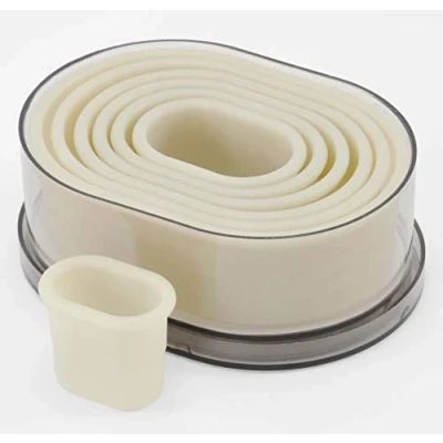 Imagen de Thermohauser 8300031478 Juego de moldes para galletas (nailon), diseño corazón y liso, color blanco 4,5 12,3 cm, 7 piezas.