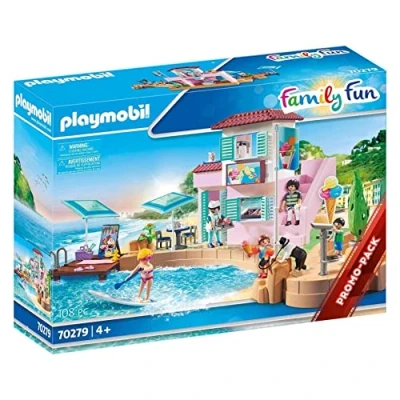 Imagen de PLAYMOBIL Family Fun 70279 Heladería en el Puerto, A Partir de 4 años