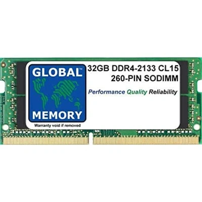 Imagen de 32GB DDR4 2133MHz PC4 17000 260 PIN SODIMM Memoria RAM para Ordenador PORTÁTILES/NOTEBOOKS
