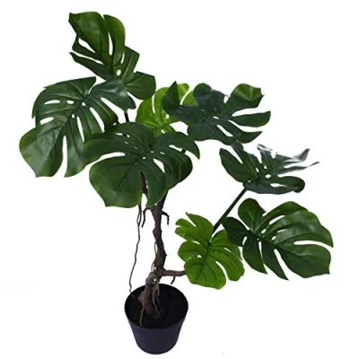 Imagen de LEAF Hoja 70 cm de Tallo Artificial, Torcido Monstera 70cm, 7539