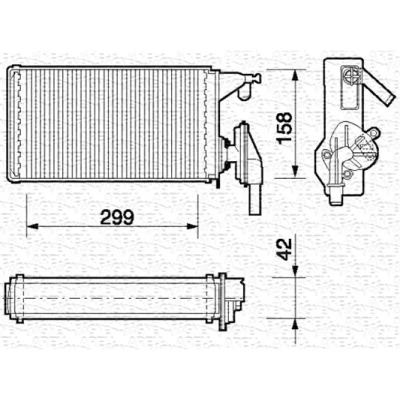 Imagen de Radiador de calefacción MAGNETI MARELLI 350218063000