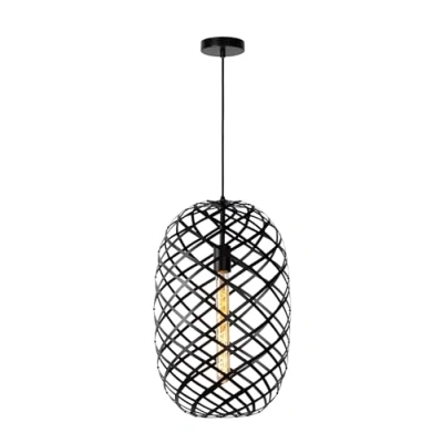 Imagen de Lucide Lámpara colgante tungsteno Ø 32 cm, negro