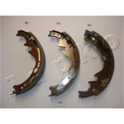 Imagen de JAPKO 55136 Zapatas de Freno Eje trasero 255 61,6 NISSAN: Pick Up