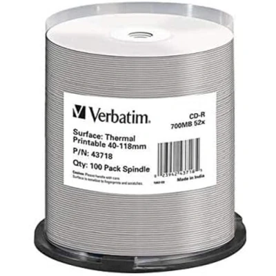 Imagen de Verbatim Cd r Thermal Printable No Id Brand