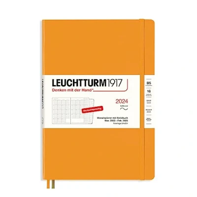 Imagen de LEUCHTTURM1917 367568 Planificador mensual y cuaderno Composition (B5) 2024, 16 meses, tapa blanda, Rising Sun, alemán