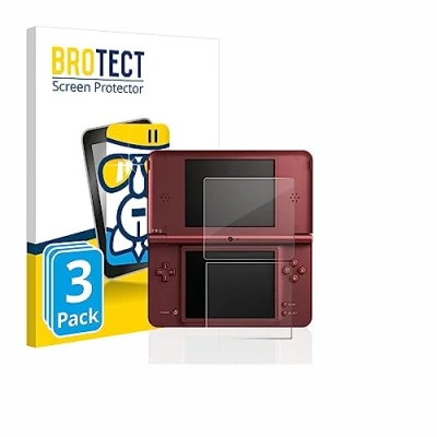 Imagen de BROTECT Protector Pantalla Cristal para Nintendo DSi XL Vidrio (3 Unidades) [Dureza 9H, Anti Arañazos]