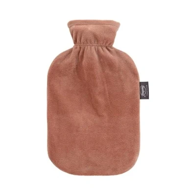 Imagen de Fashy Bolsa de agua caliente con funda forro polar, 2,0 l, color marrón