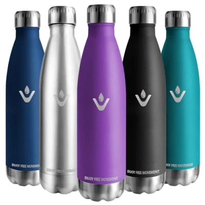 Imagen de Vikaster Botella agua termica, 750ml acero inoxidable, Mantener 12H Caliente/24 Frío, Termo Sin BPA, termica Niños, Adultos, Deporte, Oficina, Exteriores