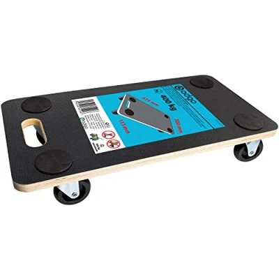 Imagen de ADGO Plataforma de Transporte Rectangular 575 x 300 120 mm, Capacidad Carga Hasta 400 kg, Ruedas Giratorias 360 Grados, Carro, Almohadilla Muebles Portátil