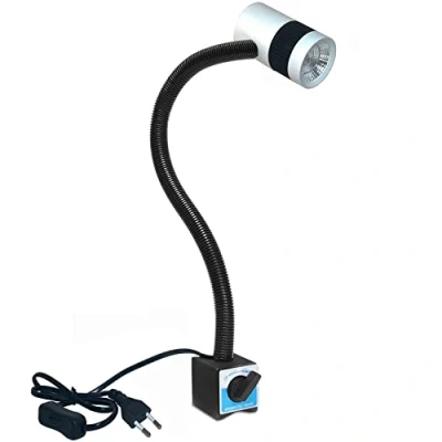 Imagen de Trabajo Luzes magnética base ajustable para Torno Led Lámpara de la máquina 12W 110V 220V 1500 Lúmenes con cuello cisne impermeable flexible brazo CNC fresadora coser industrial artesanía