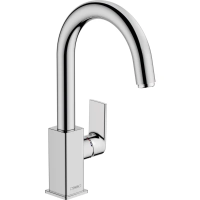 Imagen de hansgrohe Vernis Shape Grifo monomando de lavabo con caño giratorio y vaciador automático, cromo, 71564000