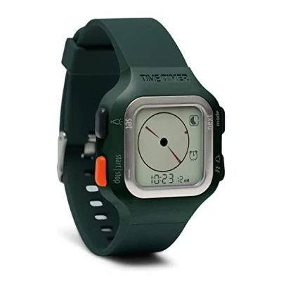 Imagen de TIME TIMER Reloj — Temporizador de Cuenta Regresiva analógico y Digital Visual 12 o 24h para productividad, Aprendizaje, exámenes Seguimiento Ejercicios (Verde secuoya, Grande)