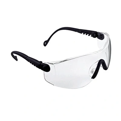 Imagen de Honeywell 1004947 Op Tema anteojos de seguridad con montura negra, lentes transparentes antivaho, ligeros, boquilla ajustable, longitud patilla ajustable y ángulo lente (paquete 10 piezas)