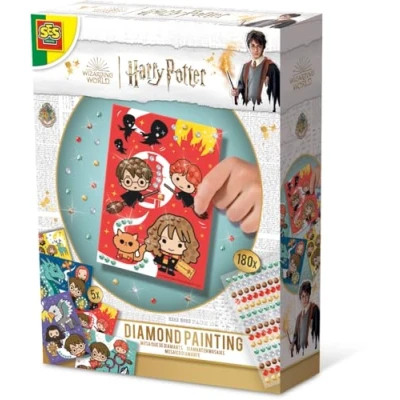 Imagen de SES Creative 9342 Kit de pintura para niños que incluye 180 calcomanías puntos diamante y 5 tarjetas mosaico Harry Potter, multicolor
