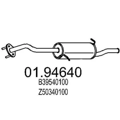 Imagen de MTS 01.94640 Silenciador trasero 1140
