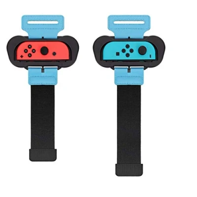 Imagen de TiMOVO Bandas de Muñeca Compatible con Just Dance2025/ 2024/2023/2022/2021 y &amp; Nintendo Switch Zumba Burn It Up, [2PZS Diferente Tamaño] Elástica Ajustable para Joy Controlador