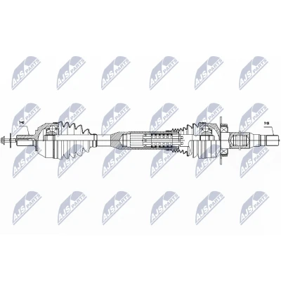 Imagen de NTY NPW VV 057 Árbol de transmisión Eje delantero, derecha 978 VOLVO: XC60 I
