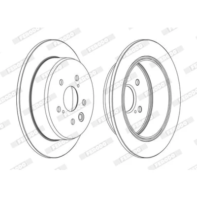 Imagen de FERODO PREMIER DDF1815C Disco de freno 291 10 5 macizo revestido sin tornillos LEXUS: IS 2