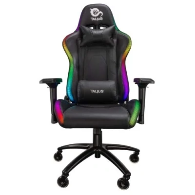 Imagen de Talius Camaleon Silla Gaming con Luces LED RGB, Reposabrazos 4D, Ergonomía, Basculante, Alta Densidad y Silicona, Diseño Negro