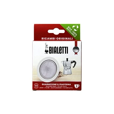Imagen de Bialetti Ricambi, Includes 1 Gasket and Plate, Compatible with Moka Express 2 cups Induction