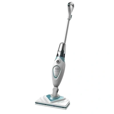 Imagen de BLACK+DECKER Mopa a vapor 1600W, deposito extraible 350 ml, tecnología AutoSelect, cabezal pivotante, incluye 2 mopas, cable de 5m, peso 2.7 kg, FSM1616
