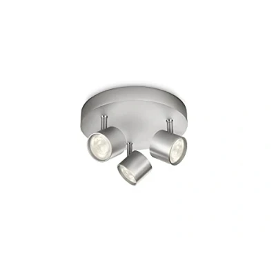 Imagen de Philips myLiving Star Barra de focos, LED, 3 luces, aluminio, luz blanca cálida, W, color gris
