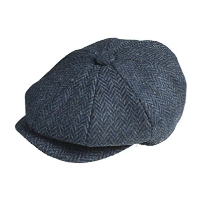 Imagen de Peaky Blinders 8 Piezas &#039;Newsboy&#039; Estilo Gorra Plana Tweed Lana Tela Variantes