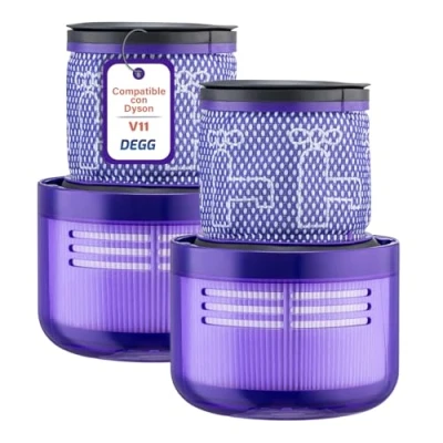 Imagen de DEGG Filtro Hepa para Aspiradora Dyson V11 &amp; V15 Filtros Lavables Repuestos Originde Duradero Paquete de 2