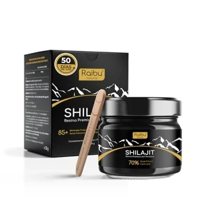 Imagen de shilajit Puro del Himalaya, Alto en Ácido Fúlvico y 85+ Oligoelementos 600 mg por Dosis Diaria Auténtico Sin Aditivos, Himalayan Potenciador de Energía e Inmunidad Raibu