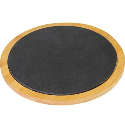 Imagen de Westmark 696122E1 Tabla para servir (28 cm, bambú/pizarra, tapas + Friends, color marrón claro y antracita, 696122E1)