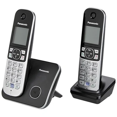 Imagen de Panasonic KX TG6812GB Teléfono (120 entradas, Color blanco, 107 x 77 86 mm, 46 160 30 129 g, AAA) [Importado de Alemania] [versión importada]