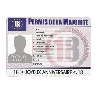 Imagen de STC Permiso de la Mayoría Cumpleaños 18 Años niño