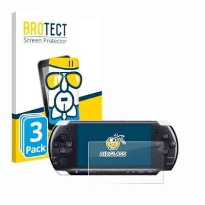 Imagen de BROTECT Protector Pantalla Cristal para Sony PSP 3000 Vidrio (3 Unidades) [Dureza 9H, Anti Arañazos]