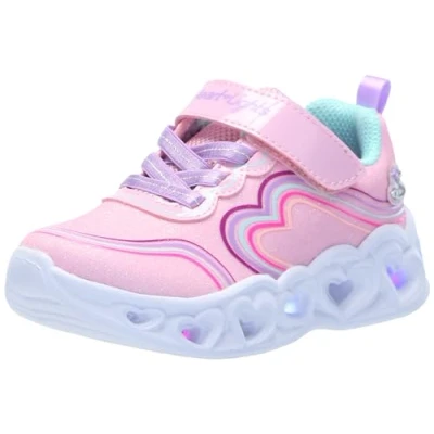 Imagen de Skechers Girls, Zapatillas, Light Pink Sparkle Mesh/Multi Trim, 35.5 EU