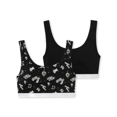 Imagen de Schiesser 2PACK Top para niños, Talla: 10a, Schwarz weiss