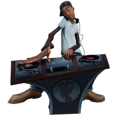 Imagen de LIBOOI Figuras de Hip Hop, Elementos Hop Figura conmemorativa Adornos resina, Artista Dj Host B Boy Music Star Estatua para los fanáticos del Amigos