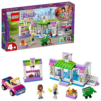Imagen de LEGO Friends Supermercado de Heartlake City Nuevo set construcción Tienda Juguete con Carrito la Compra y Puestos Comida, incluye Coche Descapotable Rosa, Multicolor (41362)
