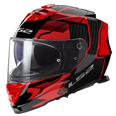 Imagen de LS2, Casco Moto Integral STORM II TRACKER Gloss Black Red, XL