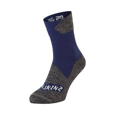 Imagen de SEALSKINZ Bircham Calcetín tobillero impermeable para todas las estaciones, azul/gris piedra, S
