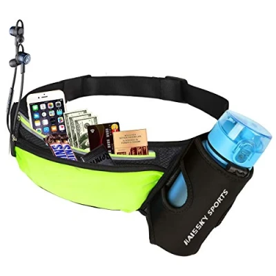 Imagen de Riñonera Deportivo Cinturón Running Belt con Porta Botella Hombre Mujer Cinturon Impermeable para iPhone 15 14 13 12 Pro/Plus/XR,Samsung Correr Fitness,Senderismo,Ciclismo,Jogging