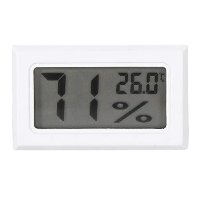 Imagen de Termómetro de Humedad preciso, higrómetro LCD Digital Interior Monitor para el hogar, la Oficina, Invernadero(Blanco)