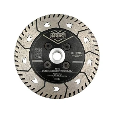 Imagen de DT DIATOOL Disco Tronzador Diamante 115 mm x M14 Hoja de Sierra Doble Cara para Cortar Moler Hormigón Mármol Granito Piedra