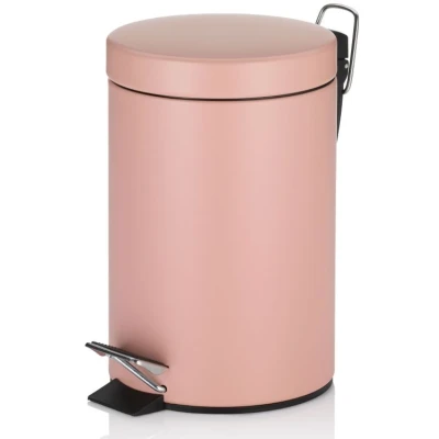 Imagen de Kela Kosmetikeimer Rose Metall perlrosa 26, 0cm 17, 0cmØ 3, 0l Cubo de cosméticos Mónaco 3 litros, Metal, One Size